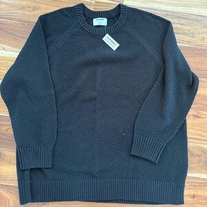 Old Navy Black Textured Women's Crewneck Sweater NWT size XL